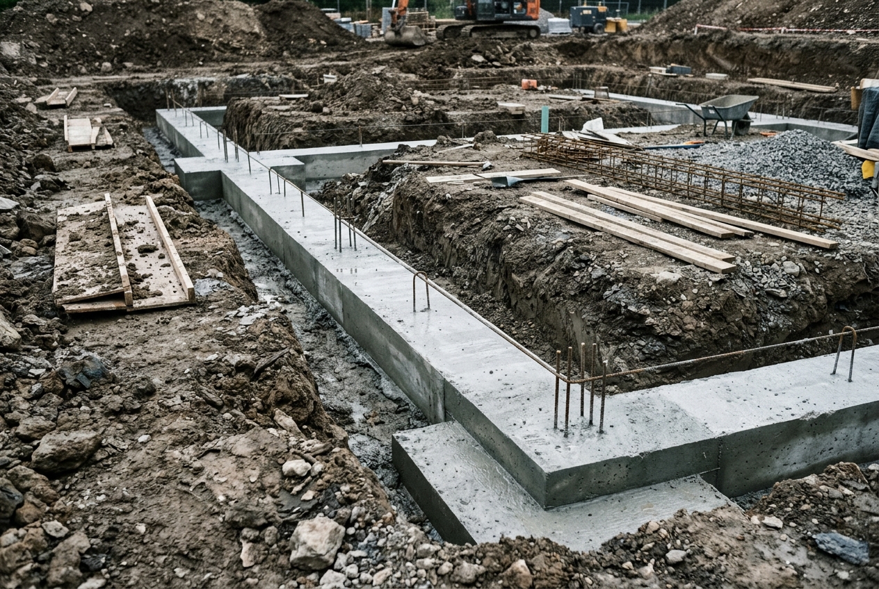Fundamente in sulfathaltigem Boden mit erhöhter Widerstandsfähigkeit.
