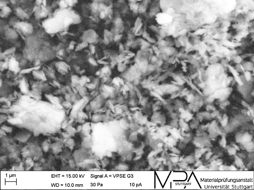 Rasterelektronische Aufnahme von Metaver® O (Newchem GmbH); Prüfaufnahme der MPA Stuttgart, Universität Stuttgart.